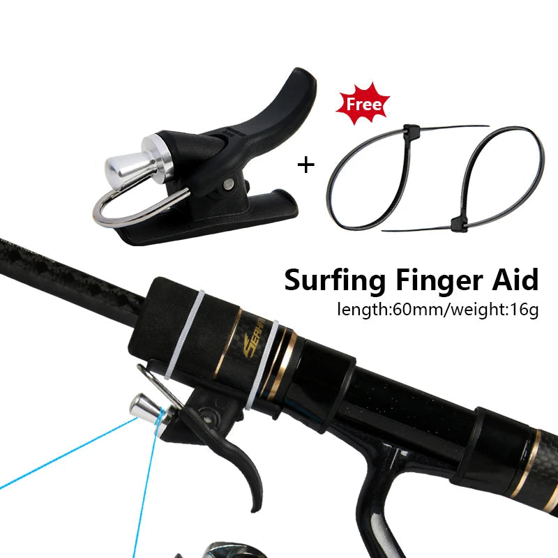 White Smoke Spinning Reel Casting Trigger Aid Clip INDIAN SLINGSHOT