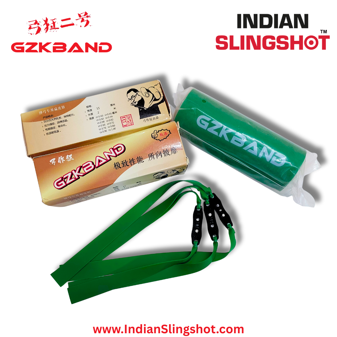 Dark Green GZK Premium Slingshot Rubber Latex Bands (Multiple Thickness & Length Options Available) GZK