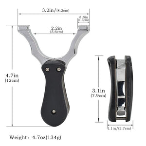 Light Gray Folding Resin Patch+Alloy Material Detachable Portable Shrink Pocket Slingshot Outdoor Target Shooting Slingshot MARKSMAN