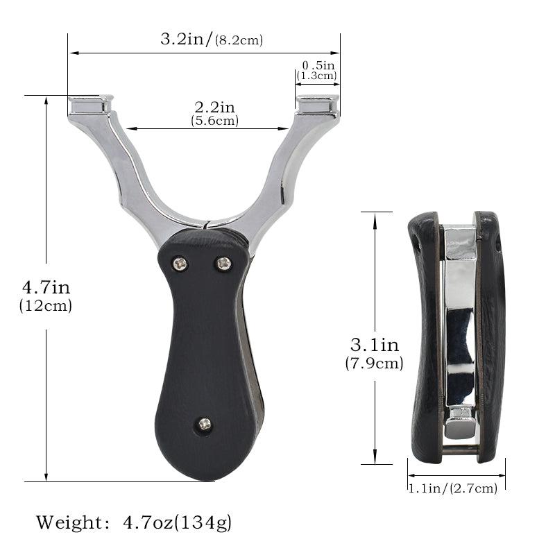 Light Gray Folding Resin Patch+Alloy Material Detachable Portable Shrink Pocket Slingshot Outdoor Target Shooting Slingshot MARKSMAN