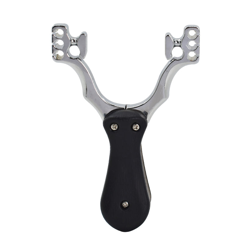 Dark Slate Gray Three Card Black Alloy Folding Slingshot INDIAN SLINGSHOT