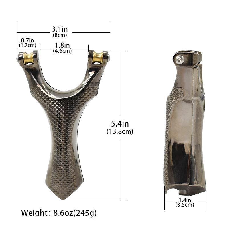 Dim Gray Pulley Slingshot With Round Rubber For Fishing INDIAN SLINGSHOT