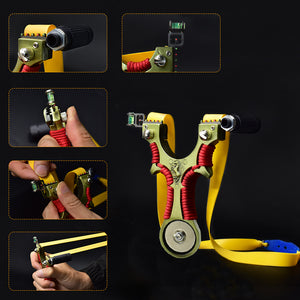 Black Ferrari Magnetic High Precision Fast Pressure Slingshot Infrared Laser Aiming High-power Outdoor Target Shooting Game catapult MARKSMAN