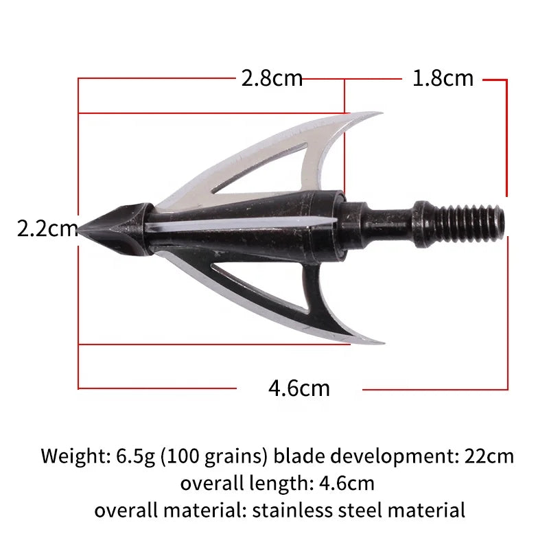 Light Gray 3-Blade Stainless Steel Broadhead – 100 Grain SPG