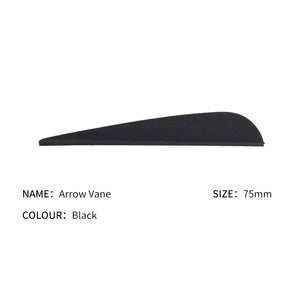 Dark Slate Gray SPG Archery 3-Inch Parabolic Rubber Arrow Vanes – Lightweight Drop Shape Fletching for Recurve &amp; Compound Bows SPG