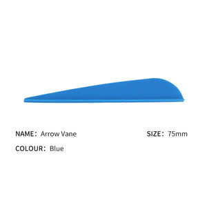 Steel Blue SPG Archery 3-Inch Parabolic Rubber Arrow Vanes – Lightweight Drop Shape Fletching for Recurve &amp; Compound Bows SPG