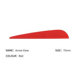 Firebrick SPG Archery 3-Inch Parabolic Rubber Arrow Vanes – Lightweight Drop Shape Fletching for Recurve &amp; Compound Bows SPG