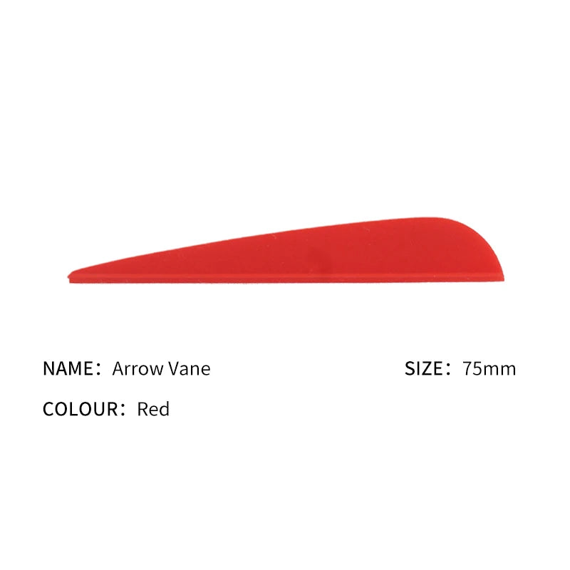 Firebrick SPG Archery 3-Inch Parabolic Rubber Arrow Vanes – Lightweight Drop Shape Fletching for Recurve &amp; Compound Bows SPG