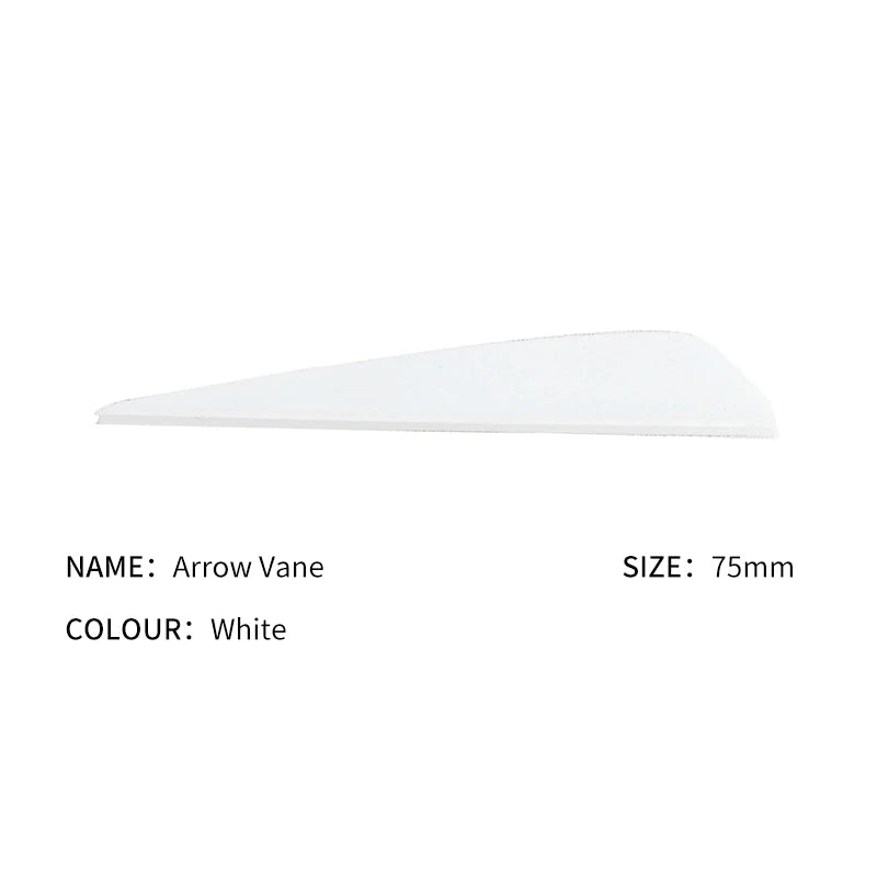White Smoke SPG Archery 3-Inch Parabolic Rubber Arrow Vanes – Lightweight Drop Shape Fletching for Recurve &amp; Compound Bows SPG