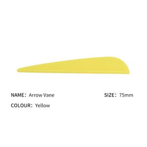 Light Goldenrod SPG Archery 3-Inch Parabolic Rubber Arrow Vanes – Lightweight Drop Shape Fletching for Recurve &amp; Compound Bows SPG