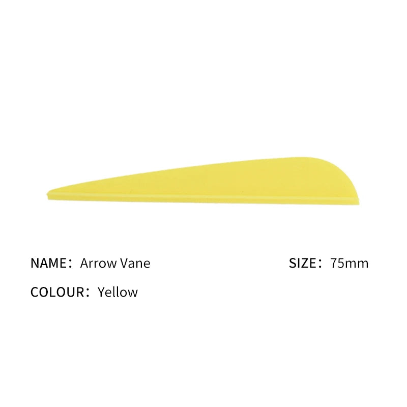 Light Goldenrod SPG Archery 3-Inch Parabolic Rubber Arrow Vanes – Lightweight Drop Shape Fletching for Recurve &amp; Compound Bows SPG