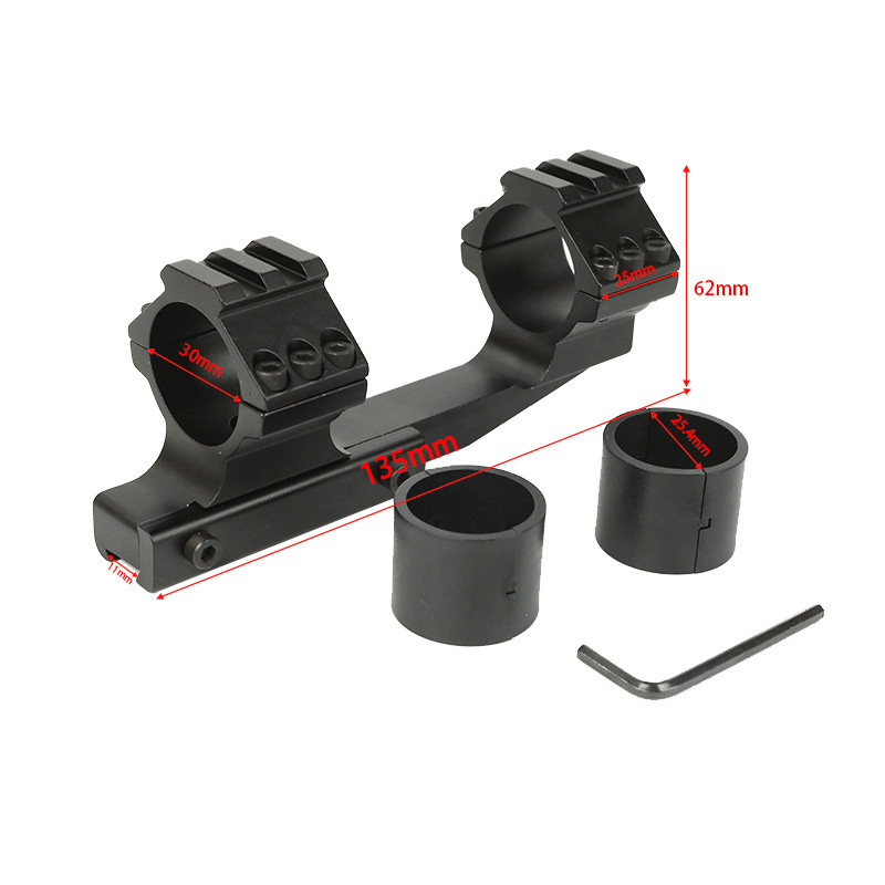 Dark Slate Gray Marksman Double Ring 30/25.4mm Diameter Alloy Mount INDIAN SLINGSHOT
