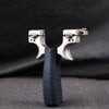 Light Gray Cloud Pierce Adjustable Bow Stainless Steel Slingshot MARKSMAN