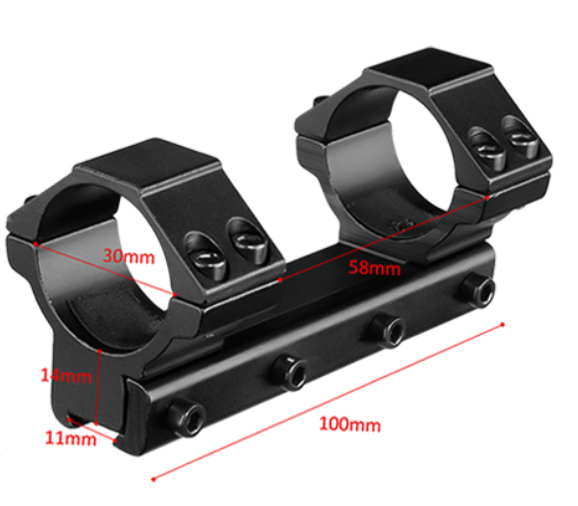 Dark Slate Gray 30mm Double Clamp Mount with Height 14mm MARKSMAN