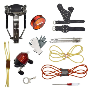 White Smoke Best Fiber Plastic Fishing Slingshot Combo Set Outdoor Fishing INDIAN SLINGSHOT