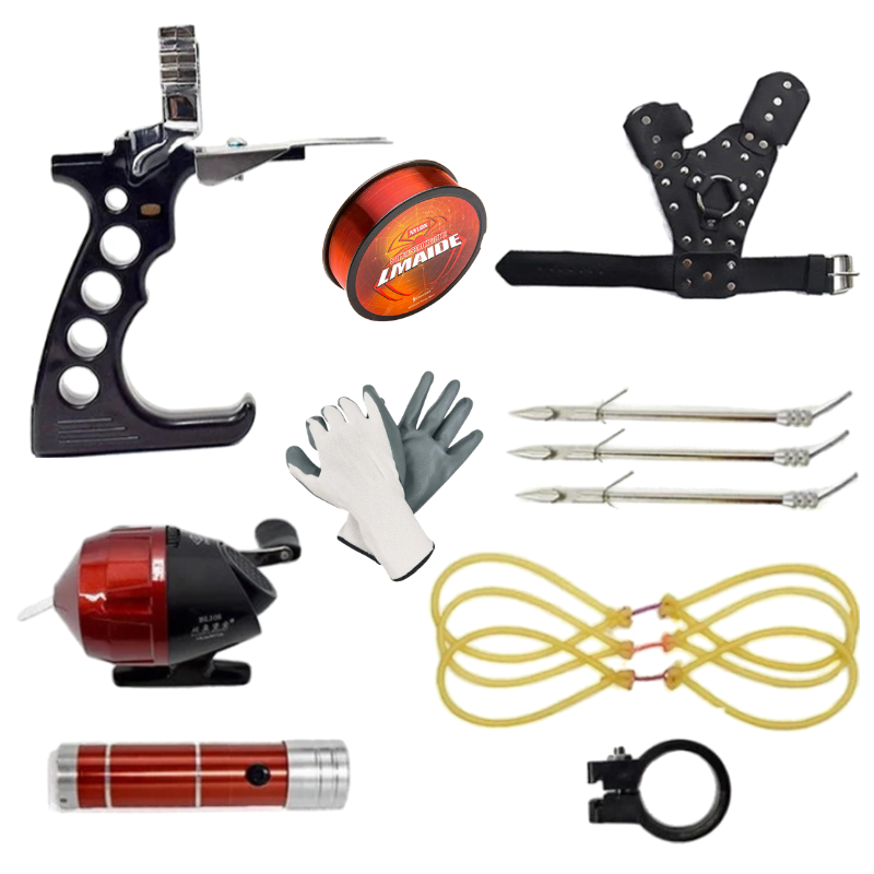 White Smoke Professional Fishing Combo Set with Flashlight for Outdoor Fishing MARKSMAN