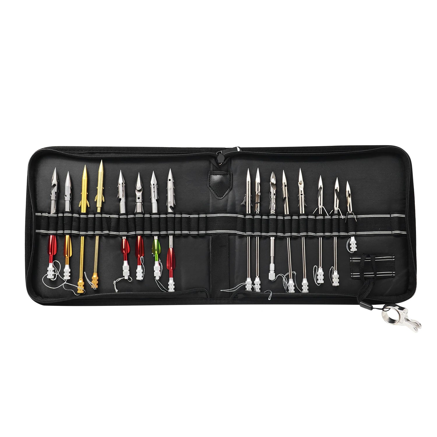 Dark Slate Gray 36-Compartment Dart Storage Case – Portable Organizer for Slingshot Fishing Darts & Spearheads INDIAN SLINGSHOT