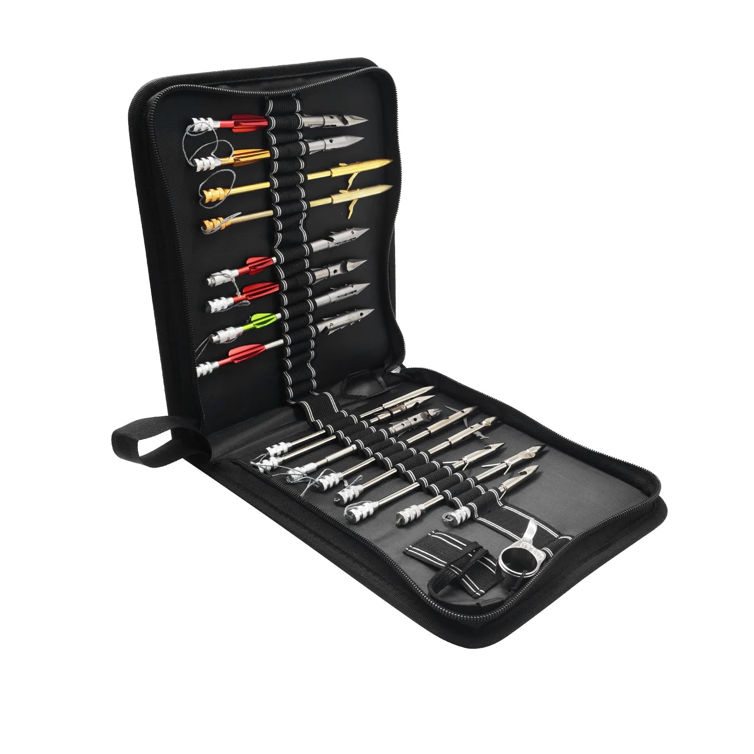 White Smoke 36-Compartment Dart Storage Case – Portable Organizer for Slingshot Fishing Darts & Spearheads INDIAN SLINGSHOT