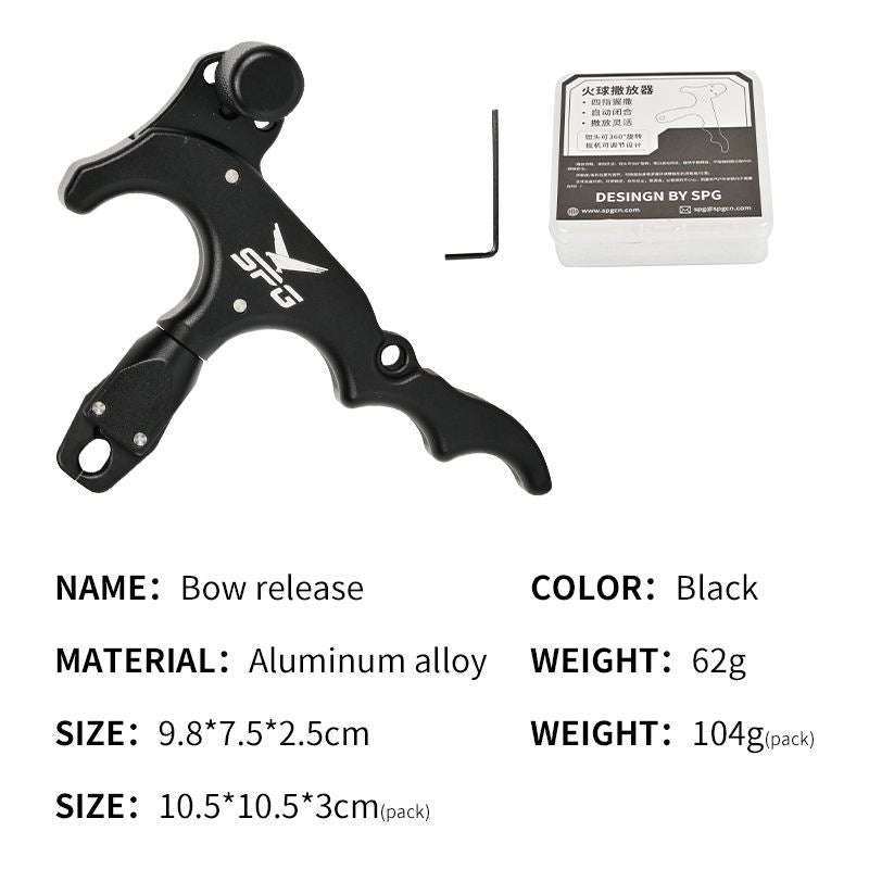 SPG 360° Rotating Archery Release Aid with Adjustable Trigger