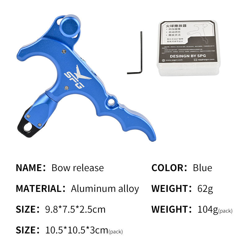 SPG 360° Rotating Archery Release Aid with Adjustable Trigger