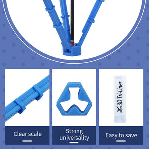 Steel Blue SPG 3D Tri-Liner Fletching Jig – Precision Arrow Vane Marking Tool (Blue) SPG