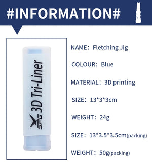 Midnight Blue SPG 3D Tri-Liner Fletching Jig – Precision Arrow Vane Marking Tool (Blue) SPG