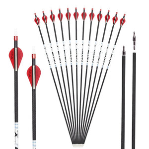 Dark Slate Gray SPG 3K Pure Carbon Arrows – Removable Steel Tips for Recurve &amp; Compound Bows SPG