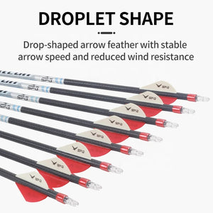 Dark Slate Gray SPG 3K Pure Carbon Arrows – Removable Steel Tips for Recurve &amp; Compound Bows SPG