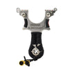 Gray Indian Bulls Eye Stainless Steel Slingshot for Target Shooting INDIAN SLINGSHOT