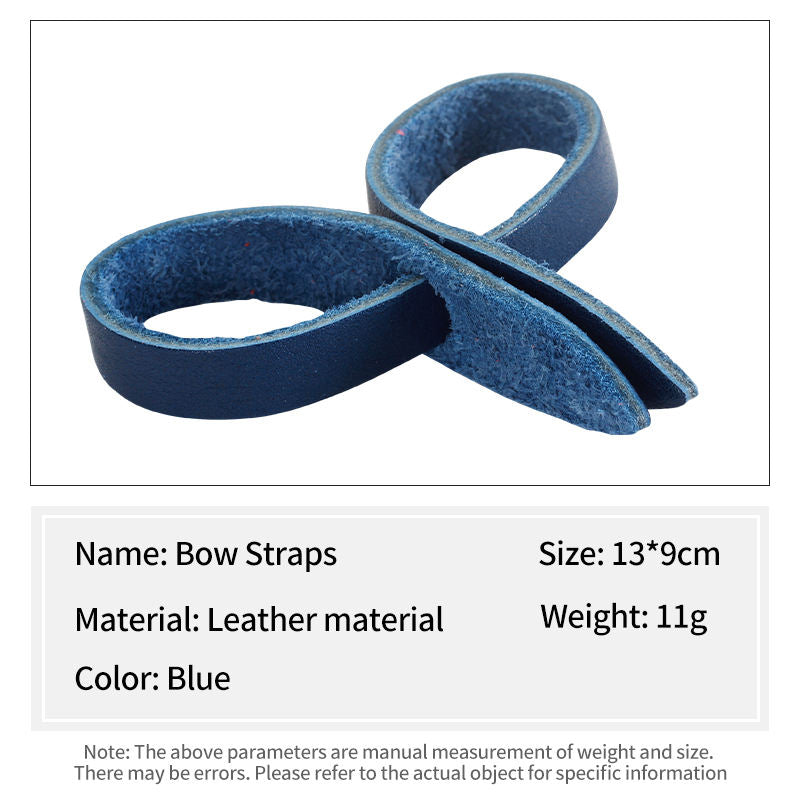 White Smoke SPG Archery Leather Bow Wrist Sling Self Locking Strap for Traditional and Recurve Bows Lightweight Design SPG