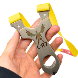 Dark Salmon CR7 Powerful 304 Stainless Steel Slingshot Gulel Catapult MARKSMAN