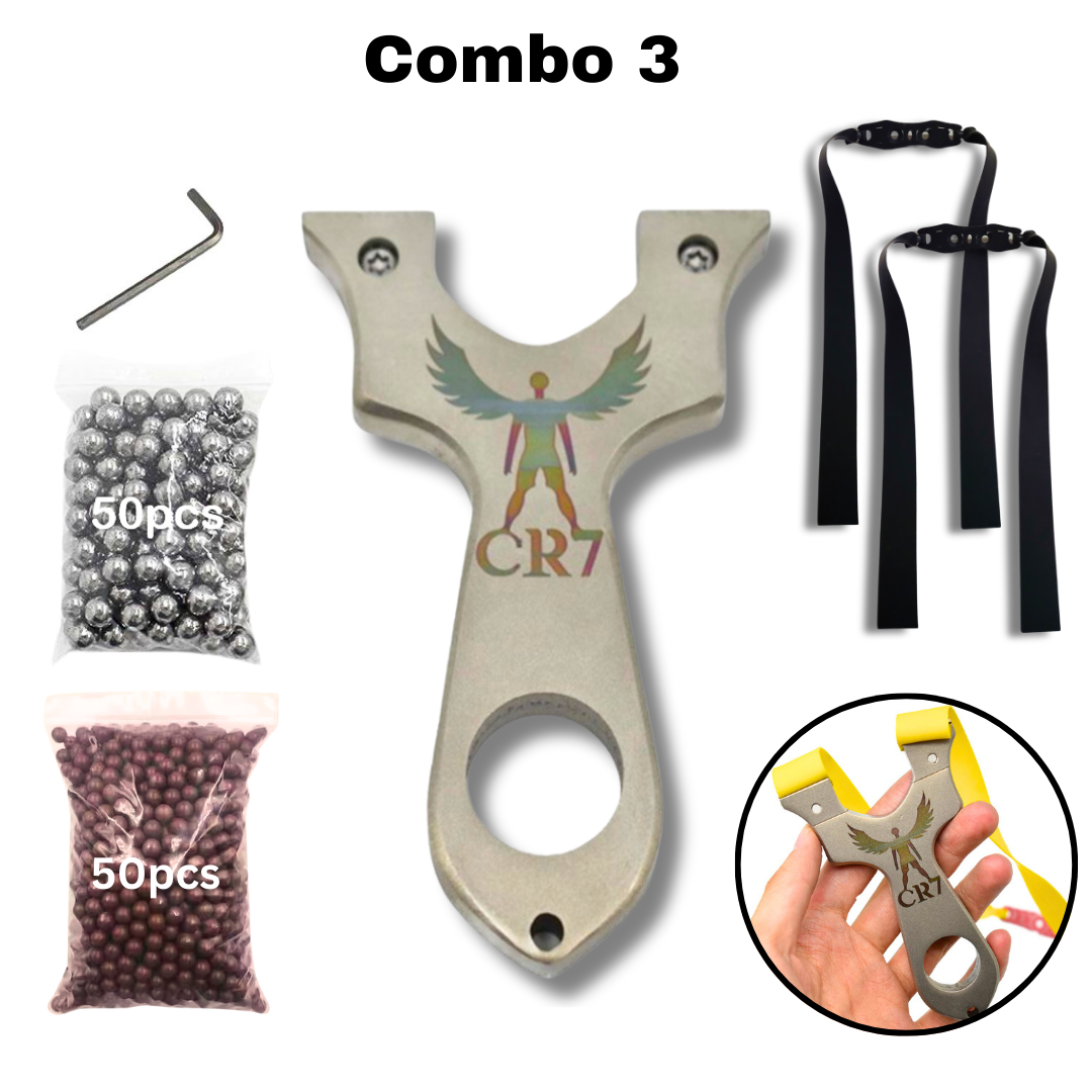 White Smoke CR7 Premium 304 Stainless Steel Slingshot MARKSMAN