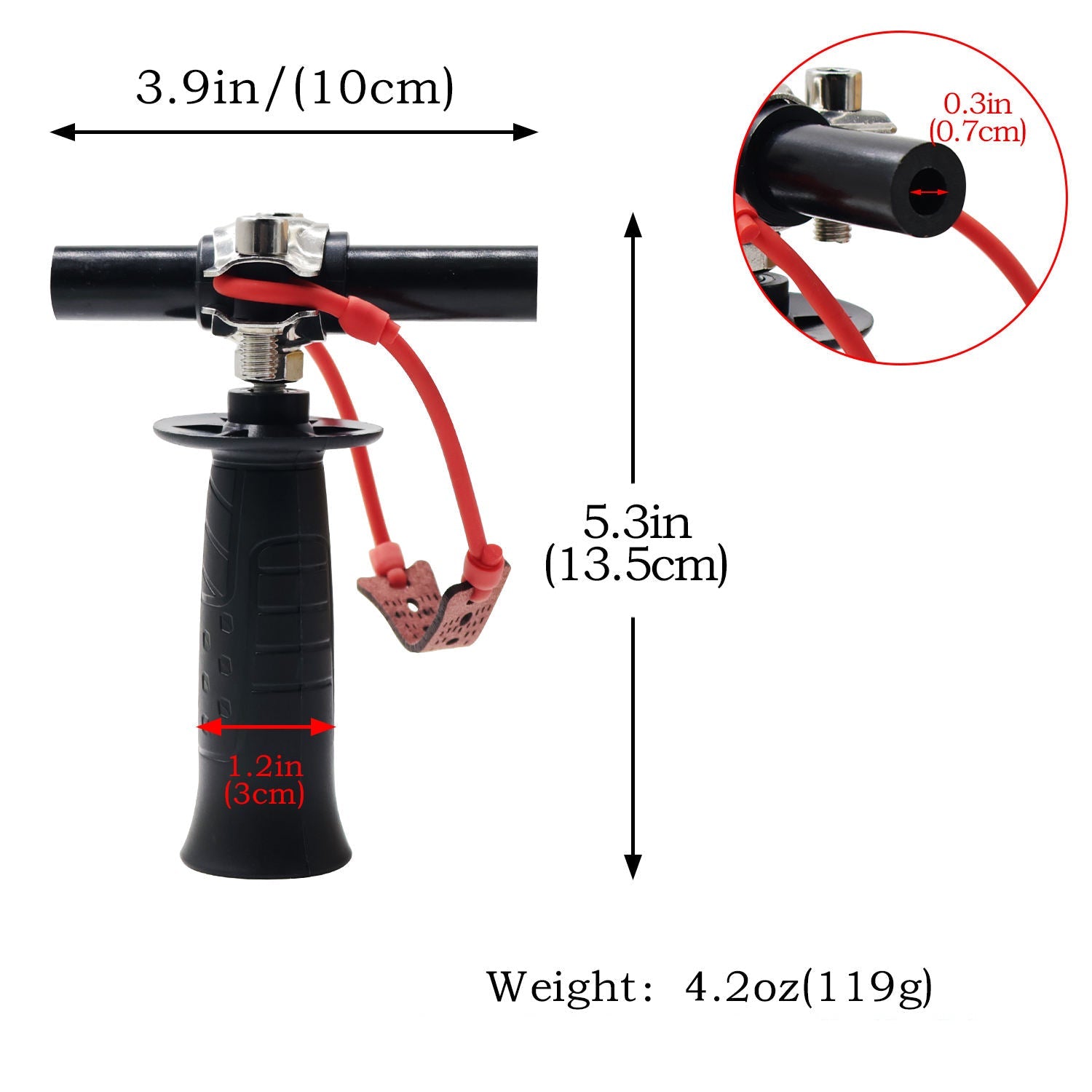 White Smoke T-Bar Compact Grip Slingshot | Ergonomic High-Strength Hand Launcher Tool INDIAN SLINGSHOT