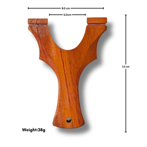 White Smoke Premium TEAK Wooden TTF Slingshot (8.5cm / 9cm) | Compact Ergonomic Design for Outdoor Activities MARKSMAN