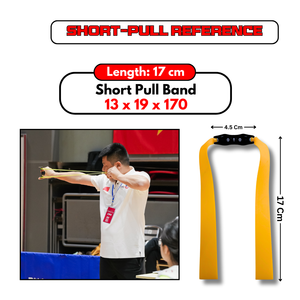 Dark Salmon Pack of 3 Slingshot Replacement Flat Bands | 17cm, 20cm & 24cm | 0.75mm | Yellow, Black & White | Natural Latex Sling Tool Catapult Accessories INDIAN SLINGSHOT