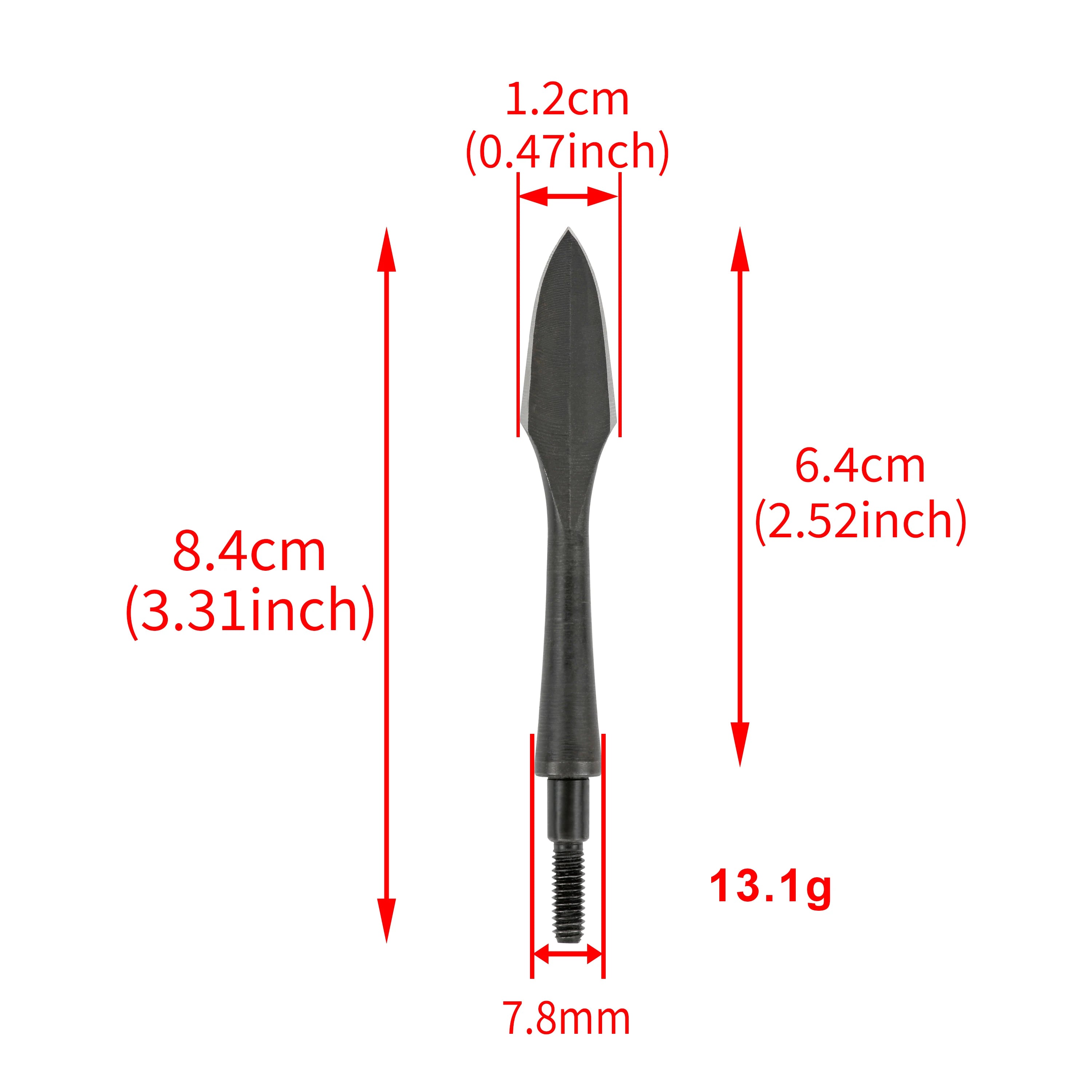 White Smoke Retro Arrow Broadhead 8/32 Universal Thread Carbon Steel Arrow Point Tips MARKSMAN