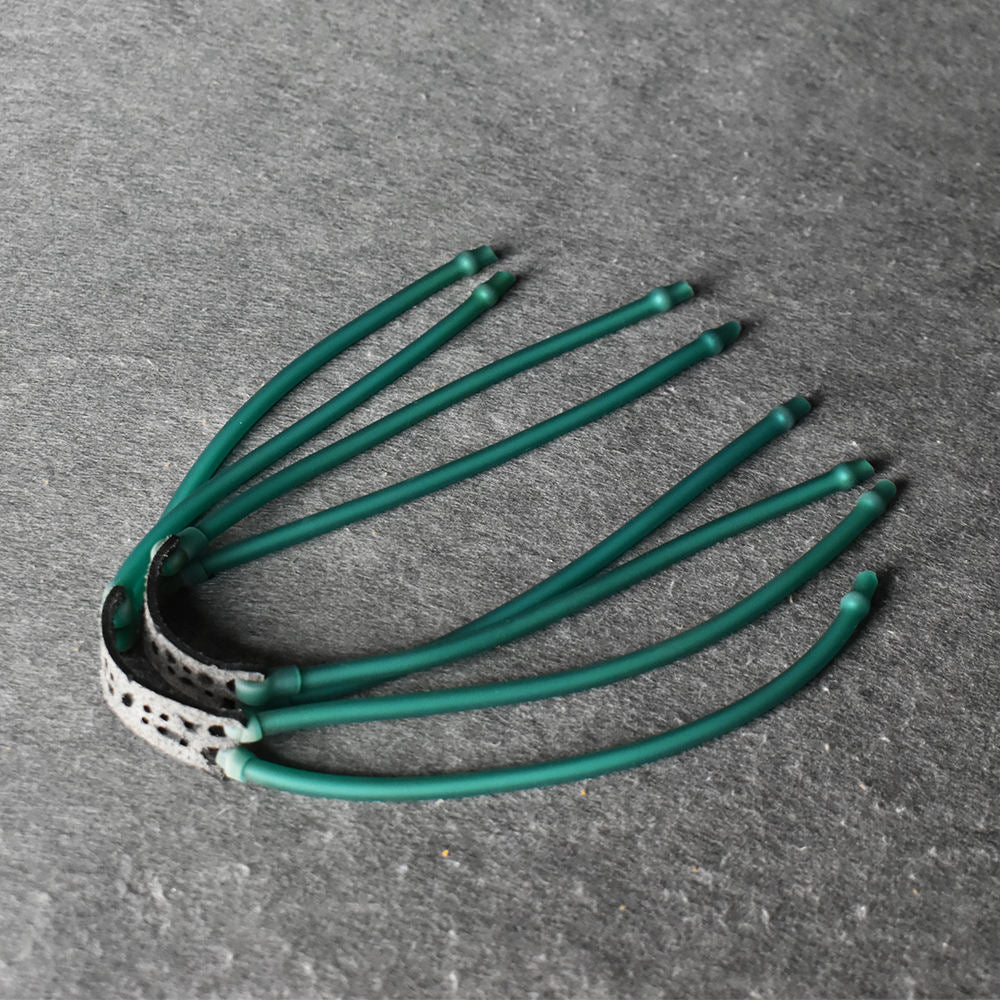 Dim Gray 2050 Ice Green Latex Tube Rubber Bands – Single Strand, 4-Strand & 6-Strand Variants MARKSMAN