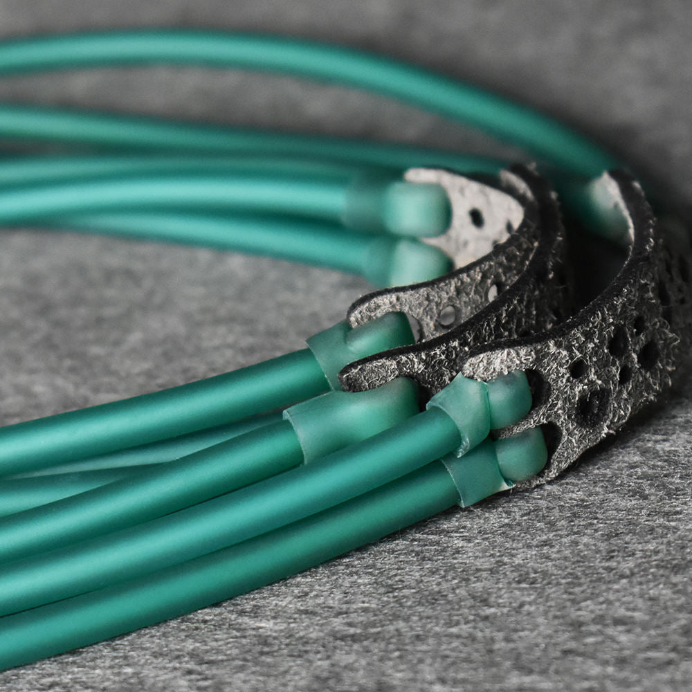 Dim Gray 2050 Ice Green Latex Tube Rubber Bands – Single Strand, 4-Strand & 6-Strand Variants MARKSMAN