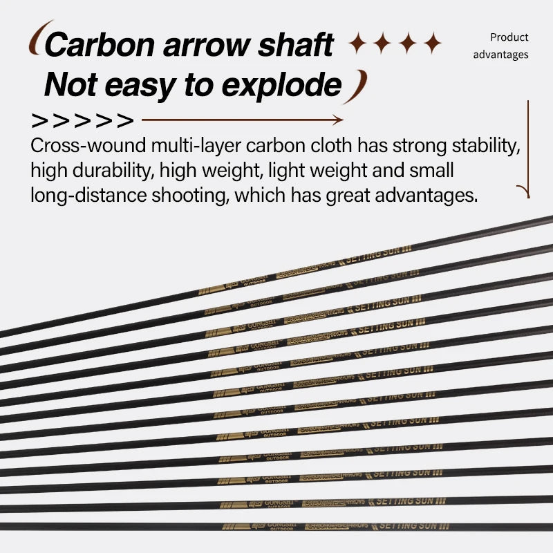Dark Slate Gray SPG 4.2mm Carbon Arrows – 31" Precision Archery Shafts (Spine 700-1300) SPG