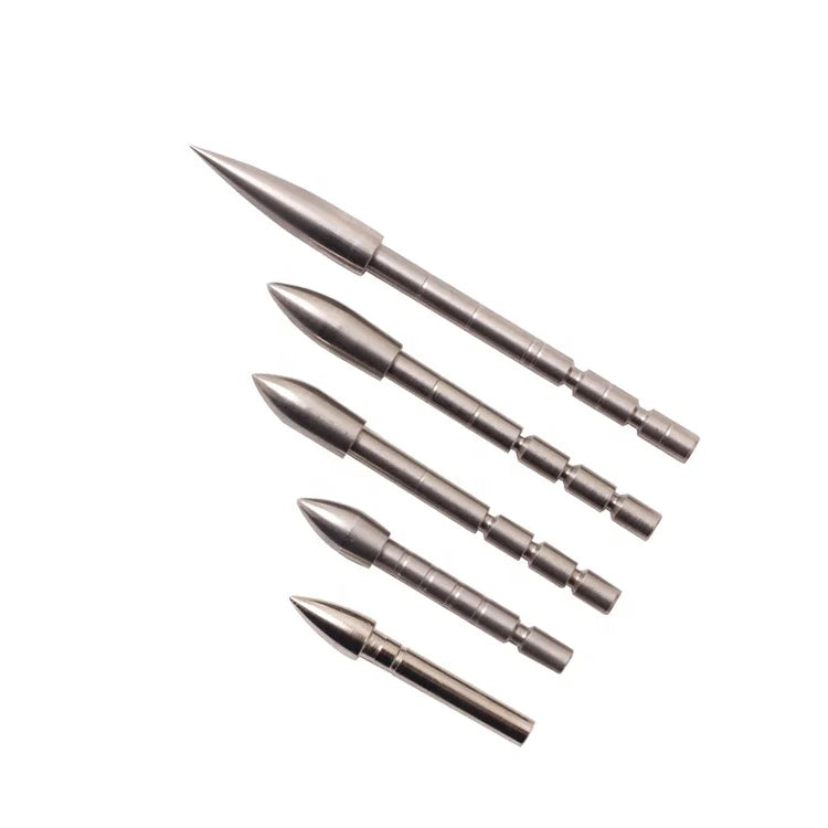 Gray SPG 4.2mm Stainless Steel Arrowhead 100 Grain Insert Tip for Arrows SPG