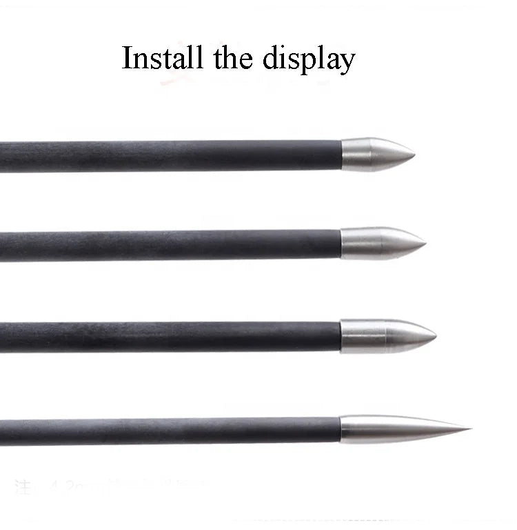 Dark Slate Gray SPG 4.2mm Stainless Steel Arrowhead 100 Grain Insert Tip for Arrows SPG