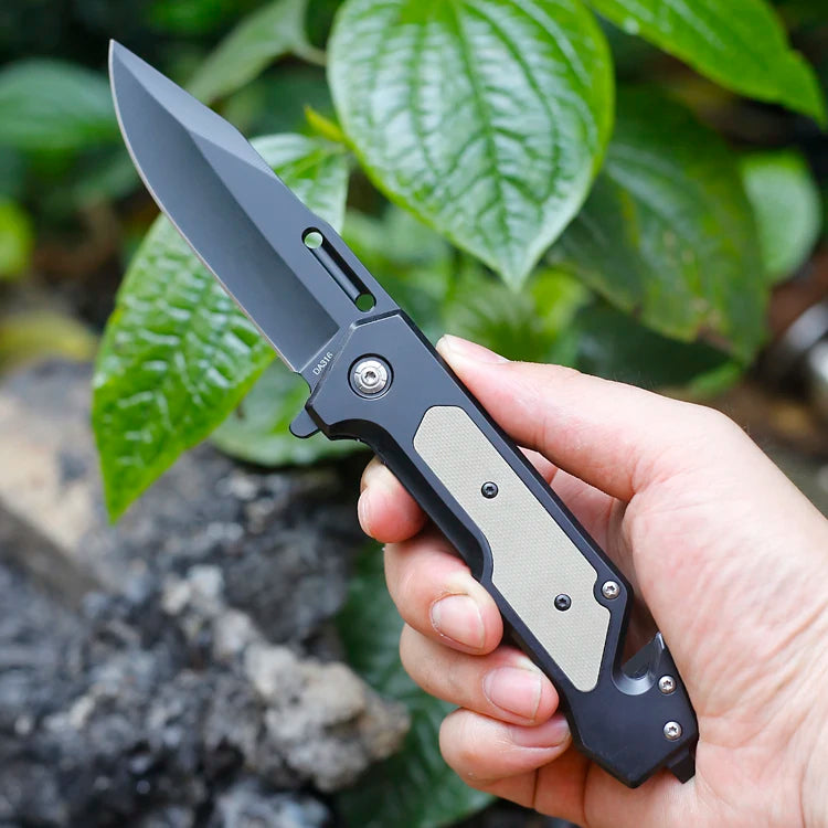 Misty Rose 440C Stainless Steel Folding Pocket Knife | G10 Handle MARKSMAN