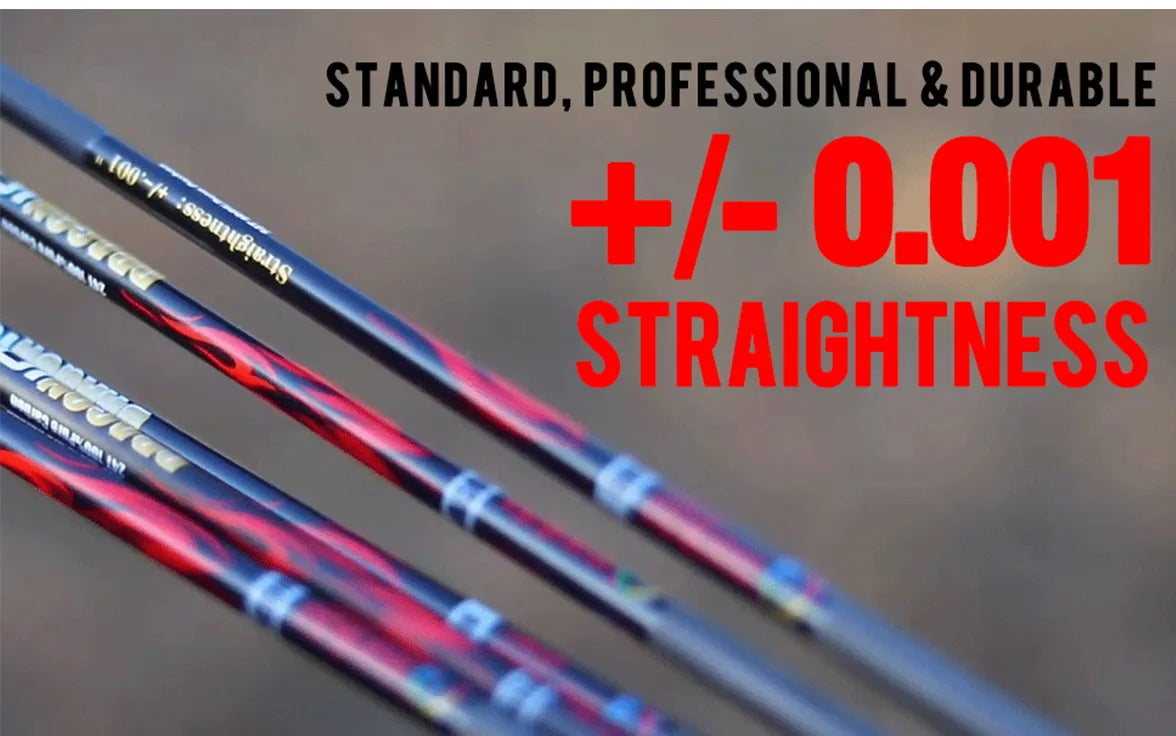 Dim Gray Sanlida® Dragon 10 Carbon Arrows (12 Pieces) SANLIDA