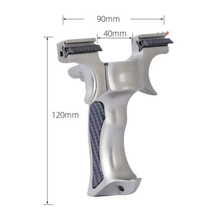 Dark Gray Alloy Olympic Dragon Tooth Slingshot MARKSMAN
