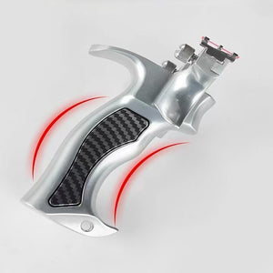Light Gray Professional Olympic Aluminum Alloy Slingshot For Competitive Shooting INDIAN SLINGSHOT