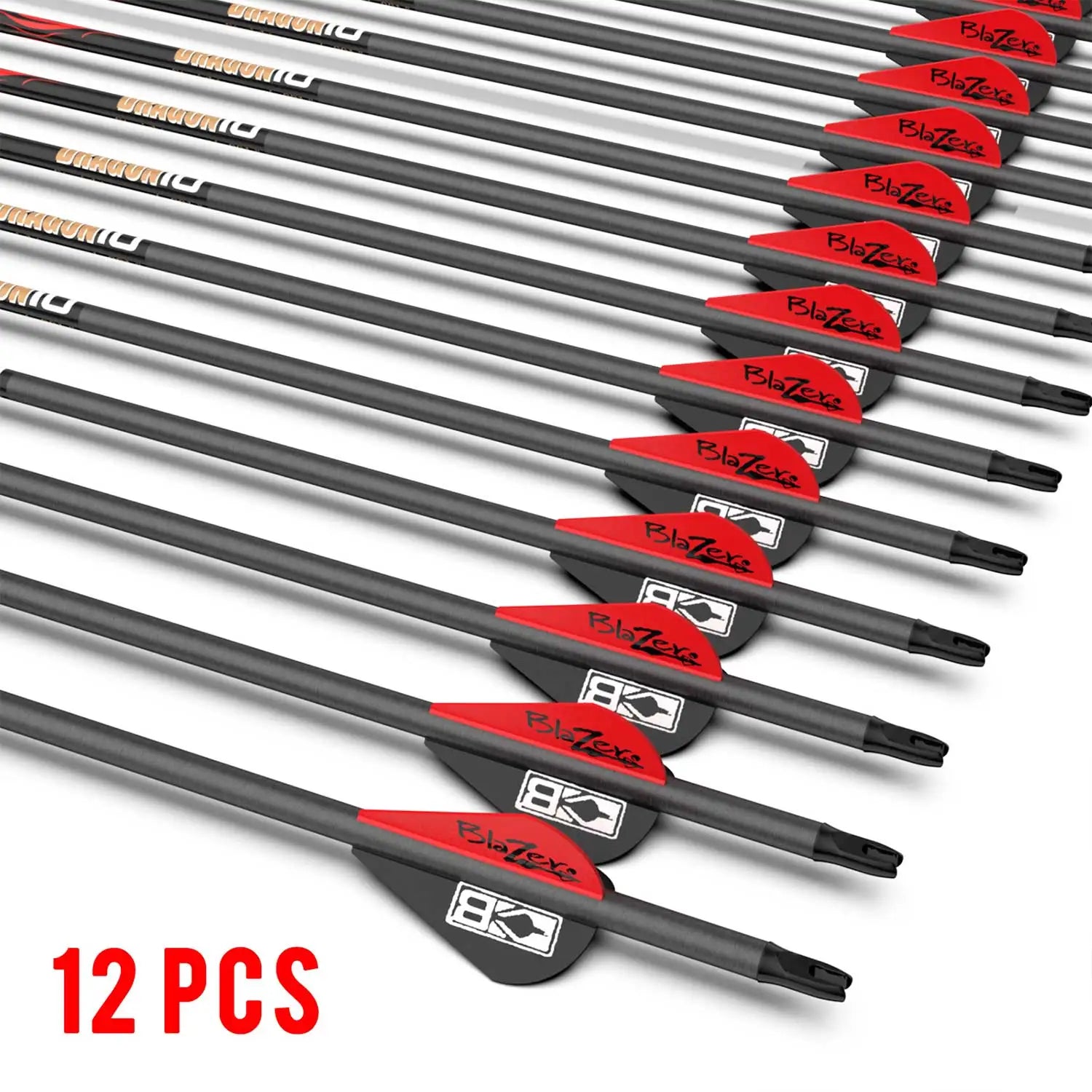 Dim Gray Sanlida® Dragon 10 Carbon Arrows (12 Pieces) SANLIDA