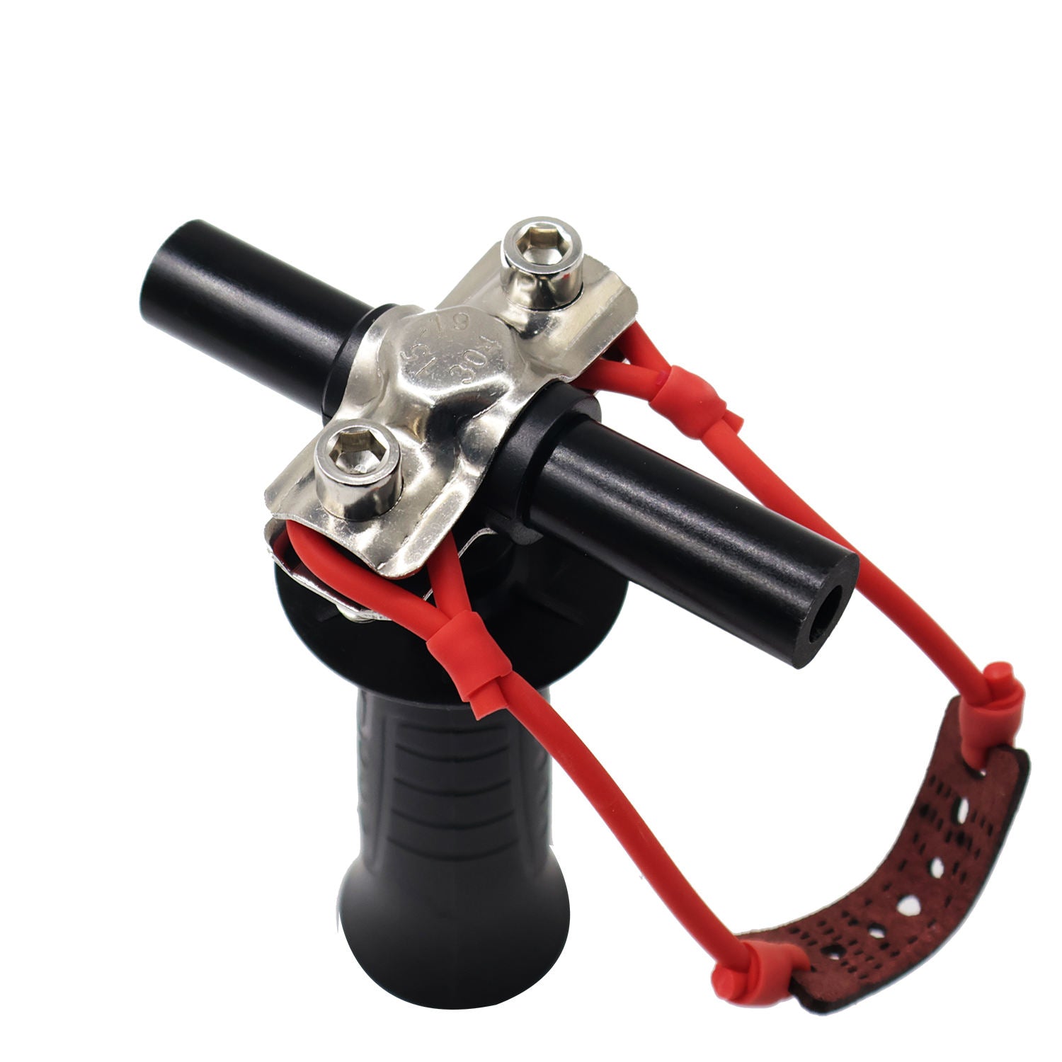 White Smoke T-Bar Compact Grip Slingshot | Ergonomic High-Strength Hand Launcher Tool INDIAN SLINGSHOT