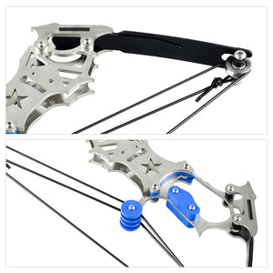 Gray Mini 304 Stainless Steel Composite Small Pulley Kids Bow And Arrows For Target Shooting INDIAN SLINGSHOT