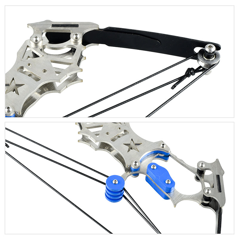 Gray Mini 304 Stainless Steel Composite Small Pulley Kids Bow And Arrows For Target Shooting INDIAN SLINGSHOT