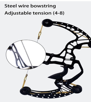 Black High Precision Dual-Purpose Adult Outdoor Target Shooting Bow For Continuous Composite Steel Ball Shooting MARKSMAN
